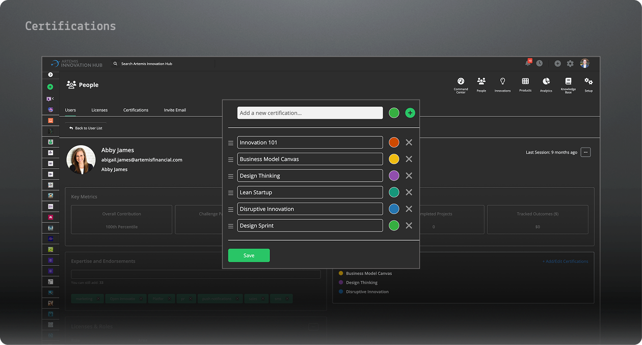 Adding Certification