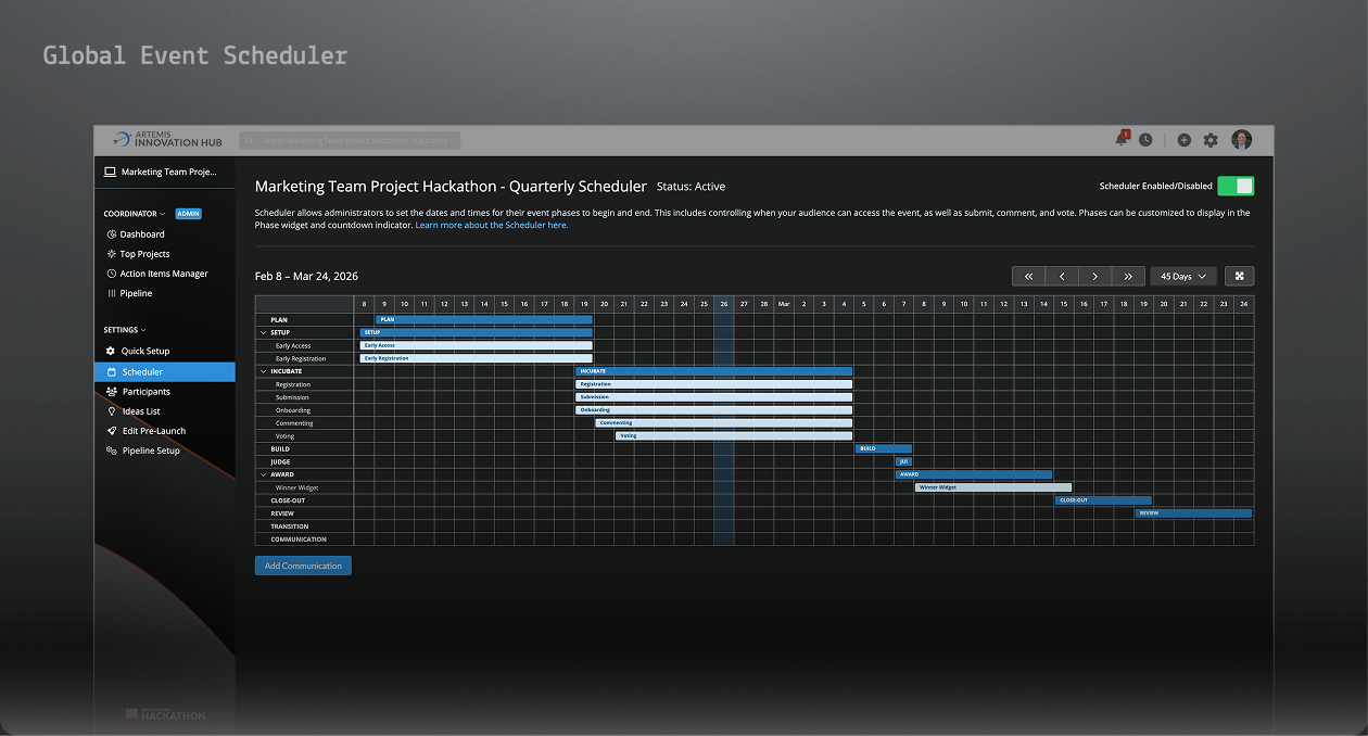 Global Event Scheduler - Summer 2026