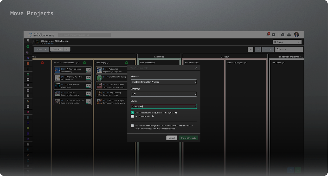 Move Projects Transition