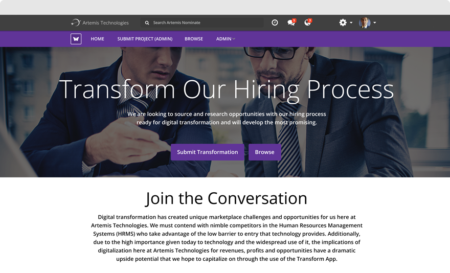 Submission Website - Transform