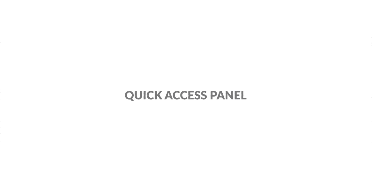 Summer 2017 Quick Access Panel