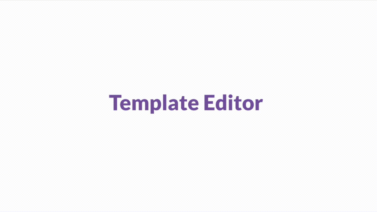 Template Editor