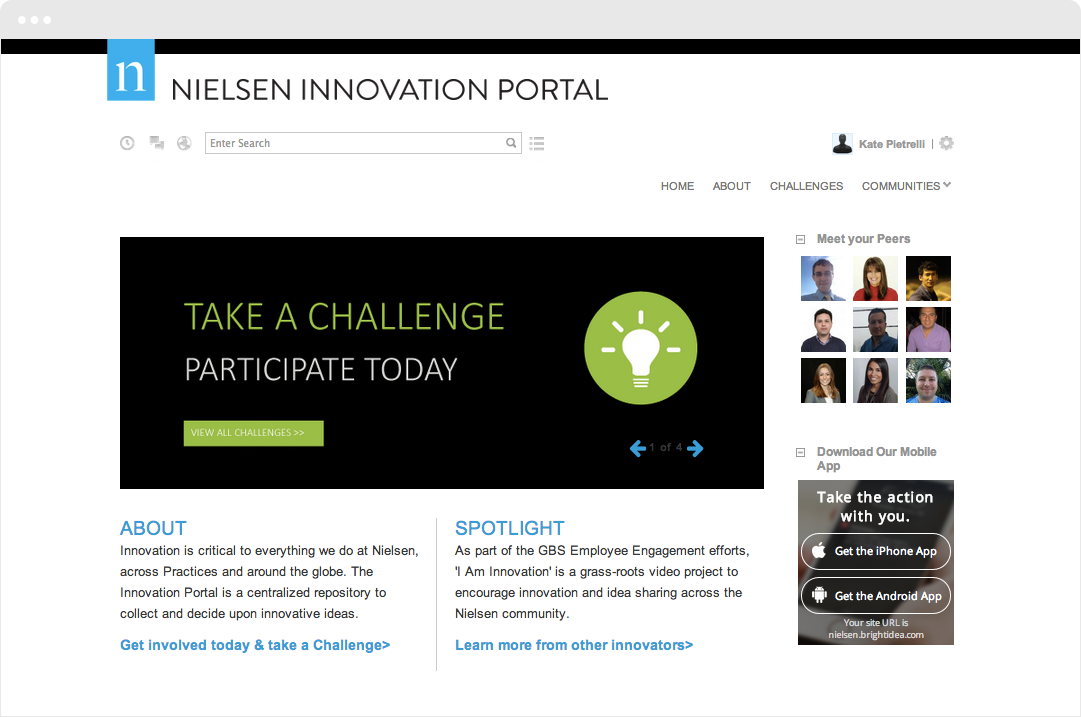Nielsen Challenge Homepage